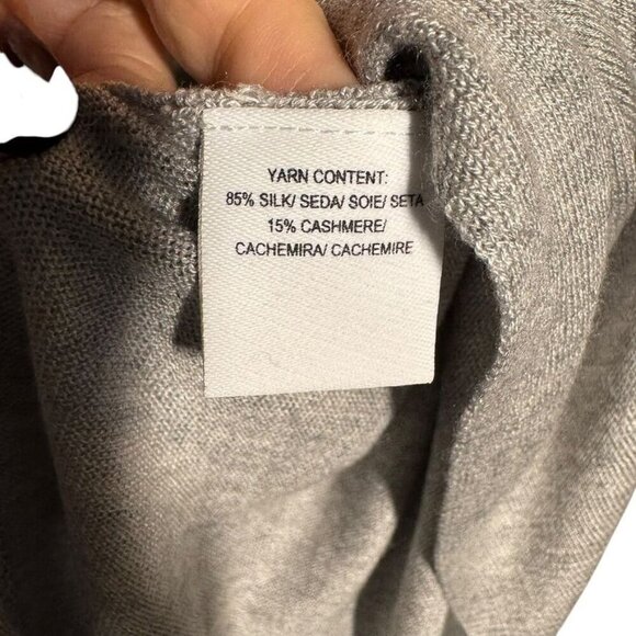 Derek Lam 10 Crosby size Large gray wrap sweater with cut out shoulder womens - Picture 5 of 7